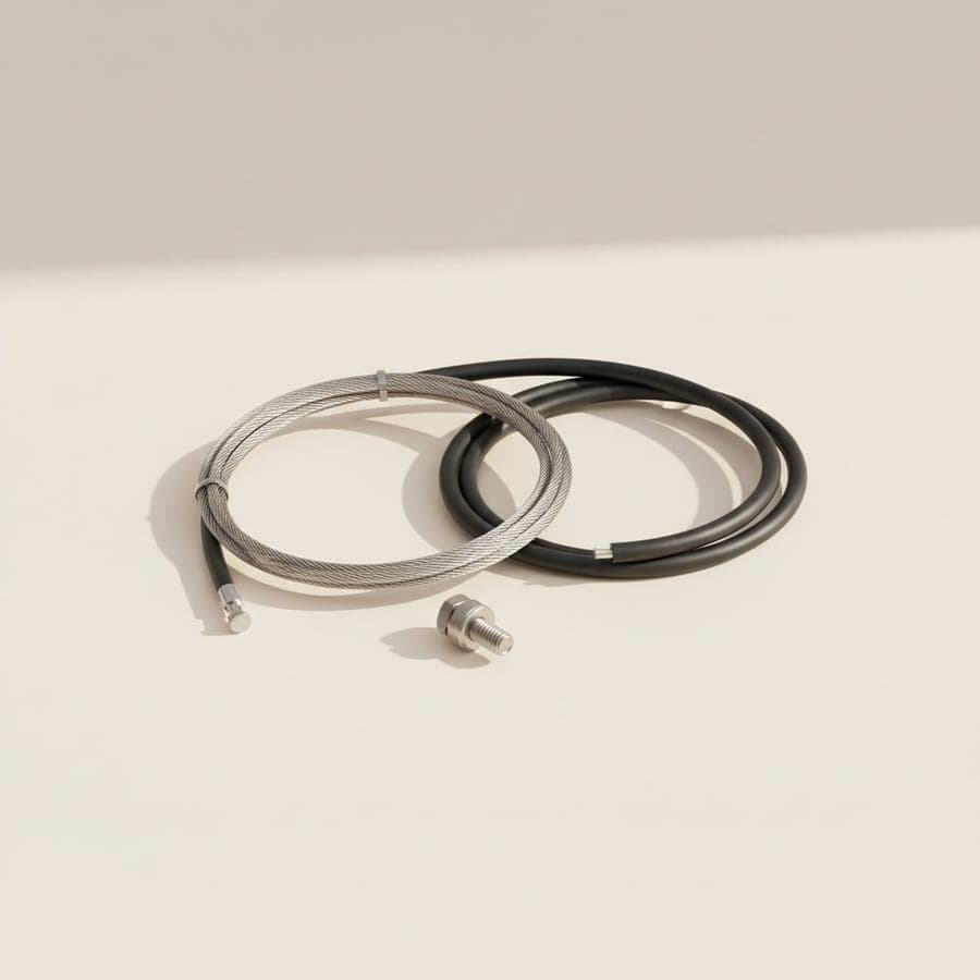 Cable de freno completo, funda y sujetacables